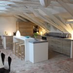 Cuisine sur-mesure Angers tons bois et béton