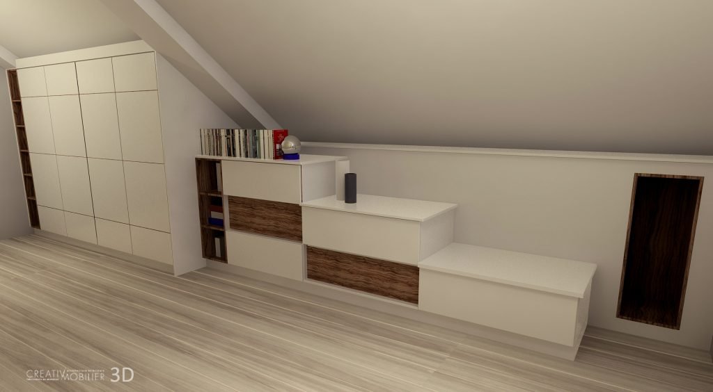 Rangement design et sur-mesure dans une entrée