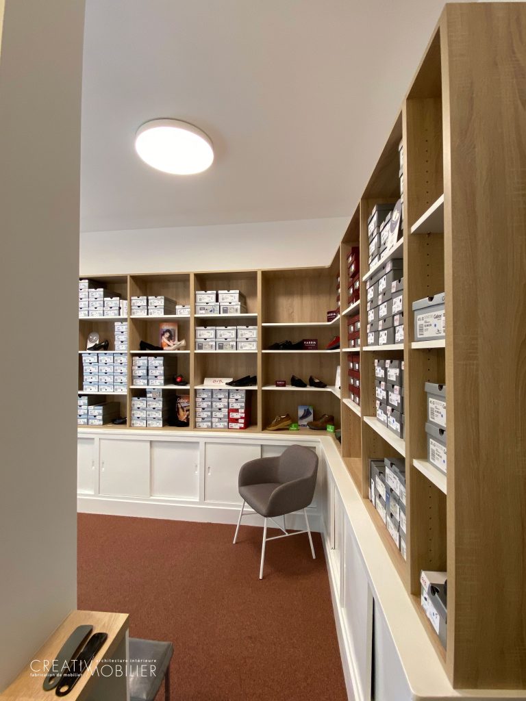Réagencement du magasin de chaussures Yvon à Angers