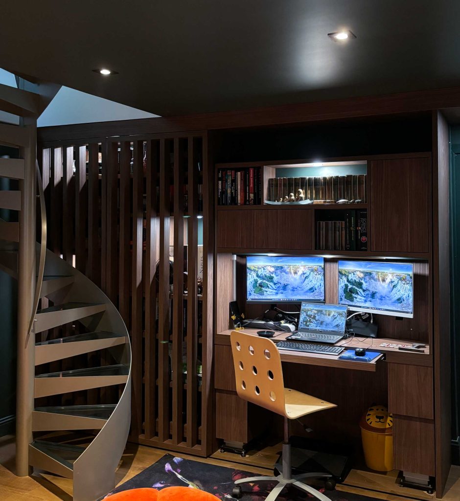 Création d’un bureau bibliothèque modulable sur mesure